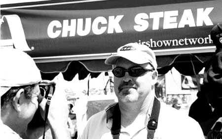 On site with the publicity crew.