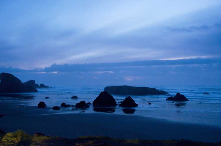 The northern California coast.