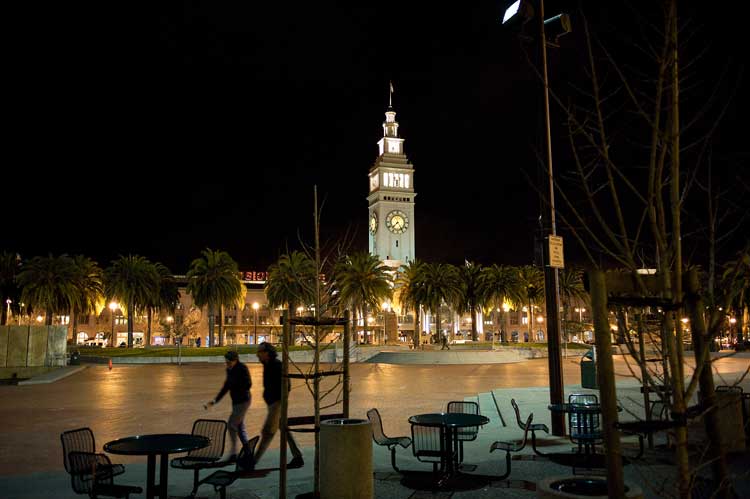 San Francisco Ferry Building in the background.
