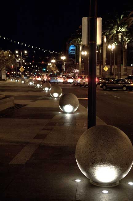 The San Francisco Embarcadero in front of the Ferry Building